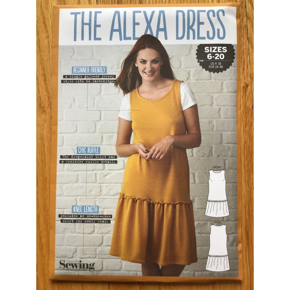 Misses Easy Dress Pattern The Alexa Dress UNCUT Size 4 6 8 10 12 14 16 18